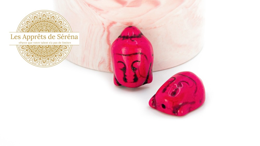 perle bouddha rose