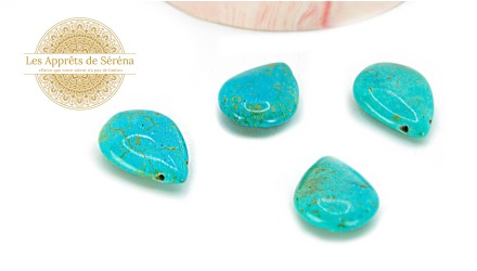 goutte turquoise 25mm