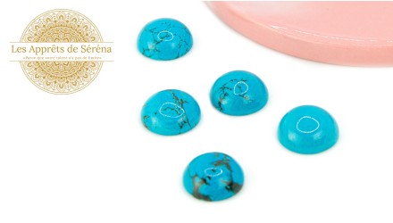 cabochon howlite 14mm turquoise