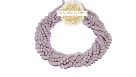 50 Perles abaques à facettes 6x5mm lavande