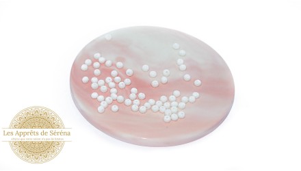 Perles verre abaques à facettes 4x3mm blanches