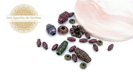 50 Perles acryliques CCB formes variées