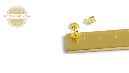 filigranes pour perles 7.5mm en zamak doré