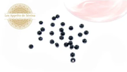 50 Perles abaques à facettes 6x5mm noires