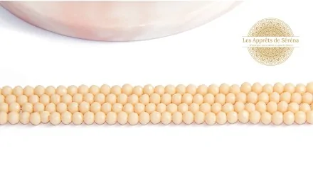 Perles abaques à facettes 3x2mm pêche