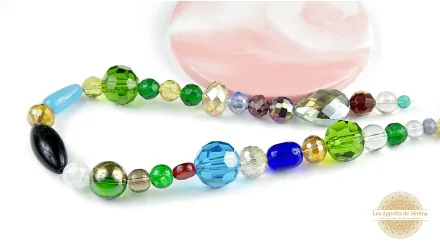 Rang de perles verre mixtes