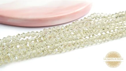 Perles toupies à facettes 3x3.5mm