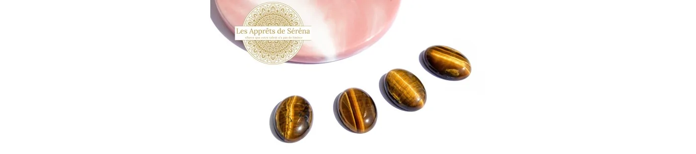 Cabochons ovales et plats taille 25x18mm en pierre gemme naturelle